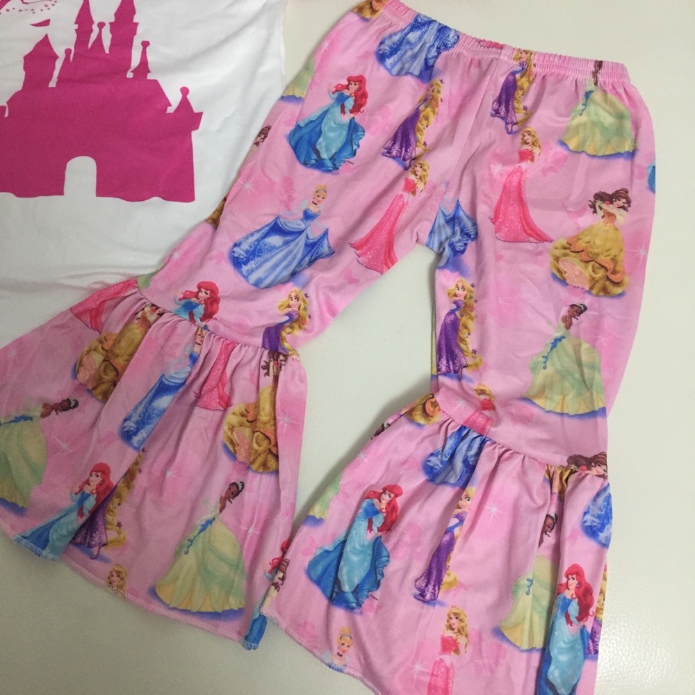 LPrincess Belle Aurora Ariel Rapunzel Pants Top - Picture 6 of 6